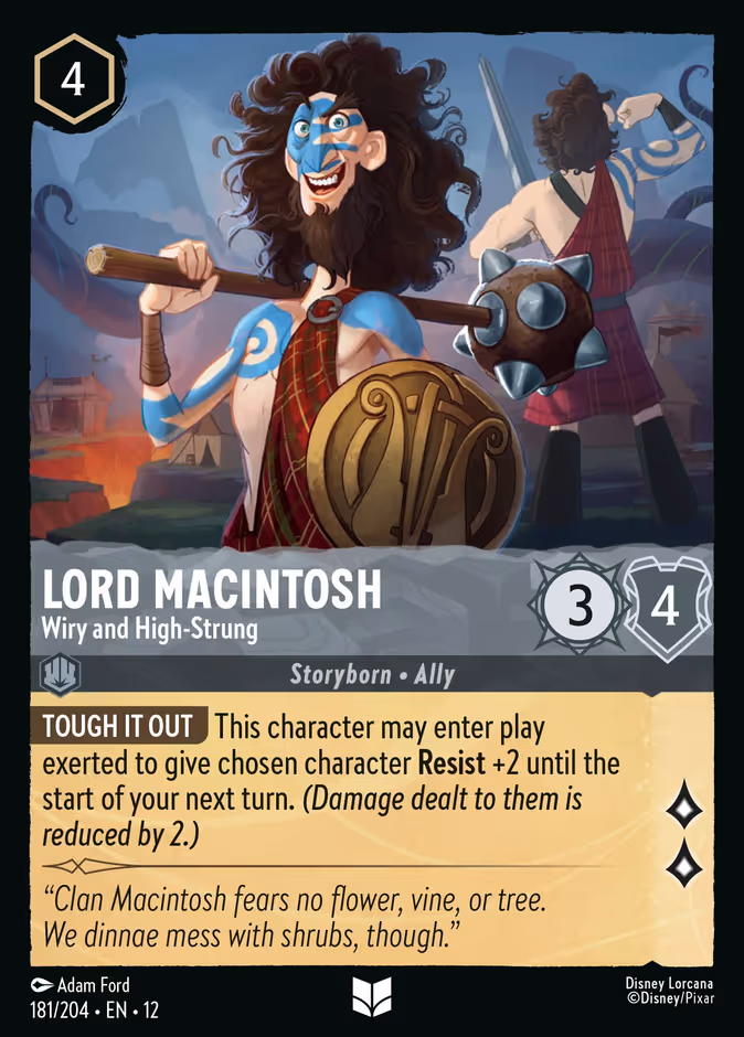 Lord Macintosh — Wiry and High-Strung 181