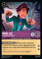 Ming Lee — Overprotective Parent