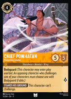 Chief Powhatan — Protective Leader