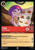Yzma — Choosy Customer