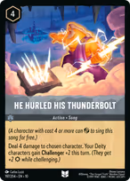 He Hurled His Thunderbolt