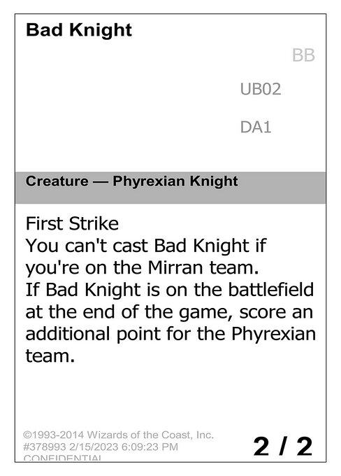 Bad Knight UB02a