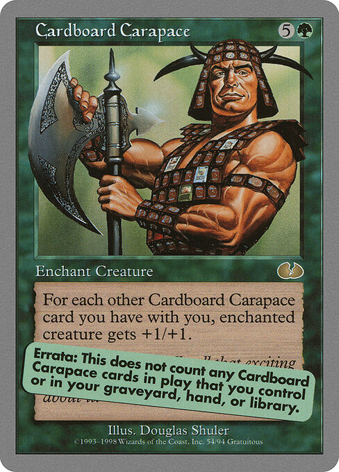 Cardboard Carapace 54