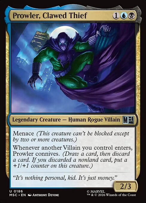 Prowler, Clawed Thief 186