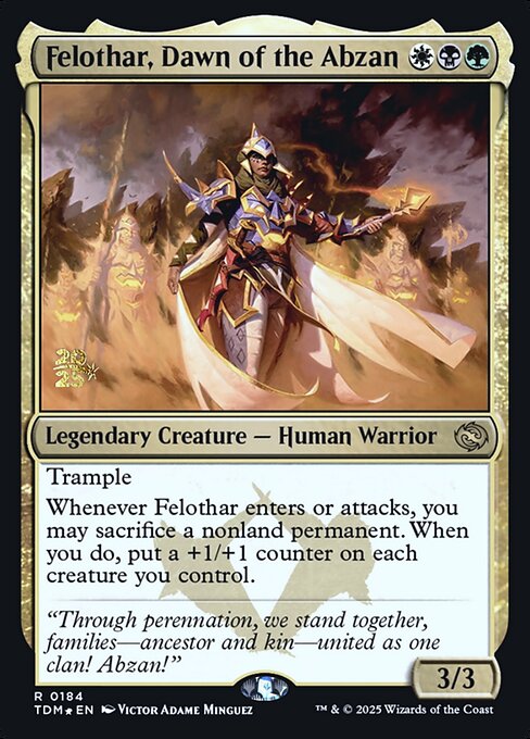 Felothar, Dawn of the Abzan 184s