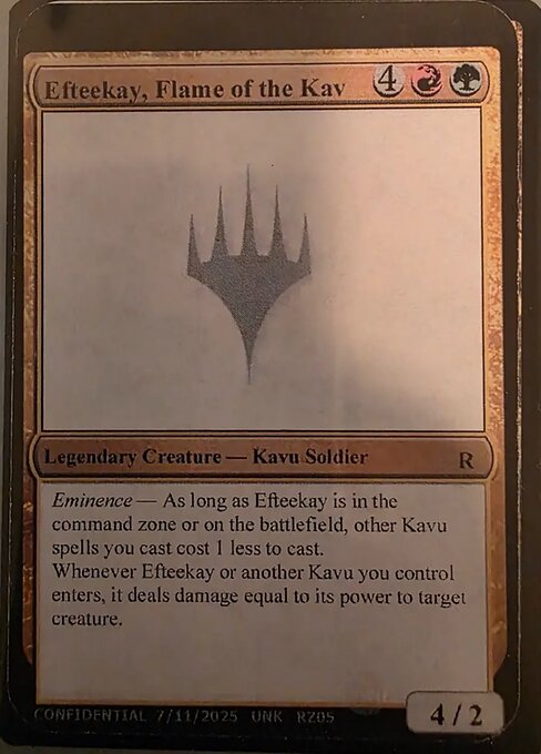 Efteekay, Flame of the Kav RZ03l