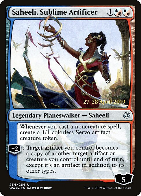 Saheeli, Sublime Artificer 234s