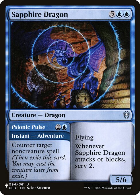 Sapphire Dragon // Psionic Pulse CLB-94