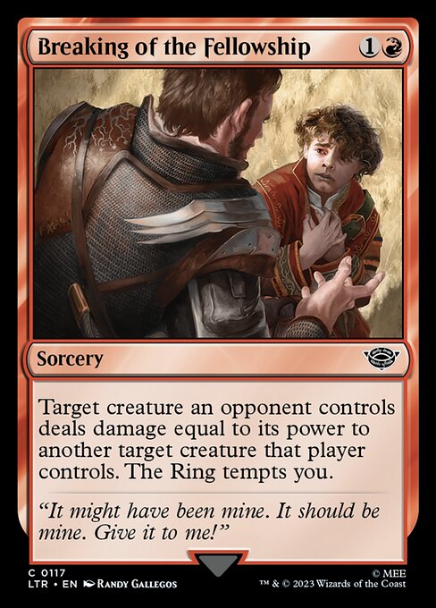 Breaking of the Fellowship 117
