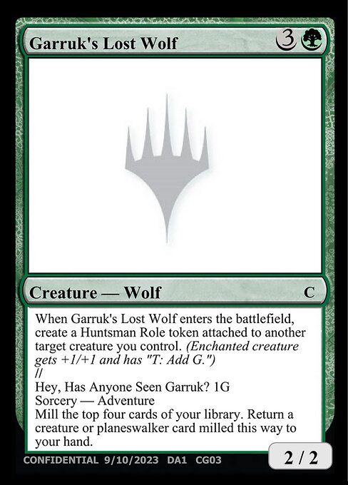 Garruk's Lost Wolf // Hey, Has Anyone Seen Garruk? CG03a