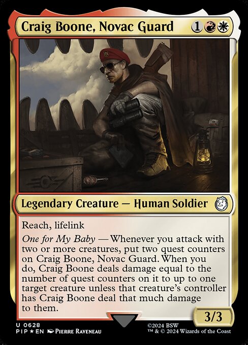 Craig Boone, Novac Guard 628