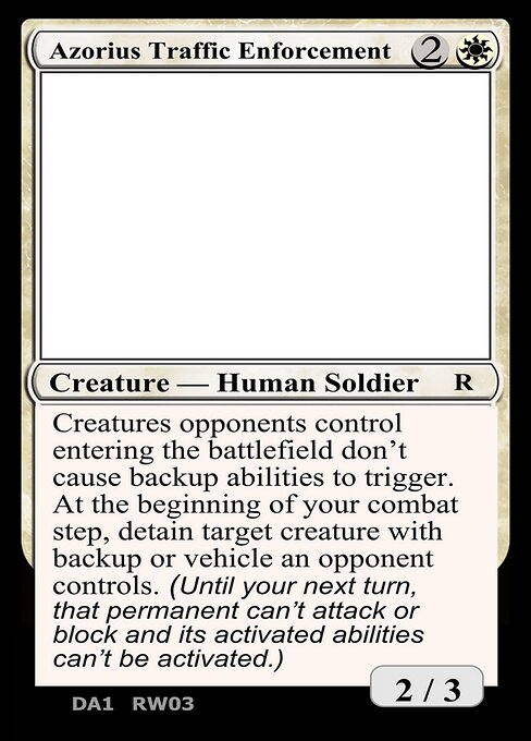 Azorius Traffic Enforcement RW03a