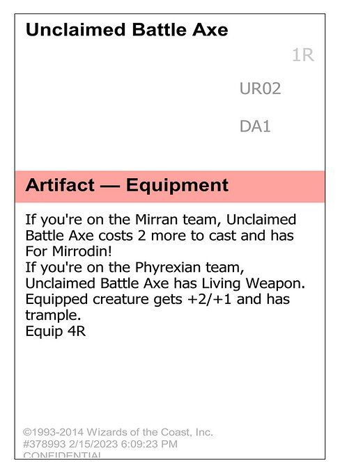 Unclaimed Battle Axe UR02c
