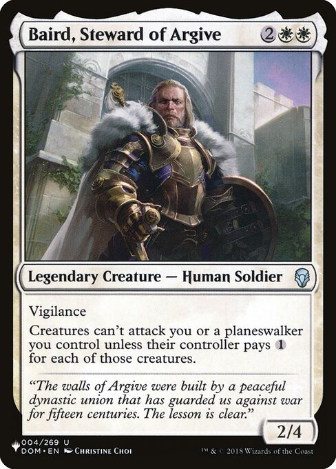 Baird, Steward of Argive DOM-4