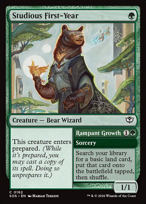 Studious First-Year // Rampant Growth 162