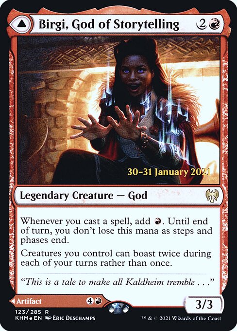 Birgi, God of Storytelling // Harnfel, Horn of Bounty 123s