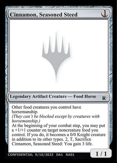 Cinnamon, Seasoned Steed RA01
