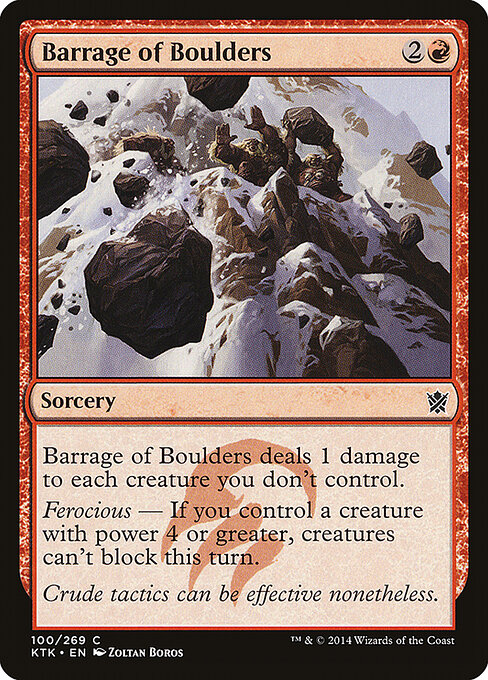 Barrage of Boulders 100