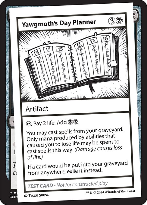 Yawgmoth's Day Planner 555