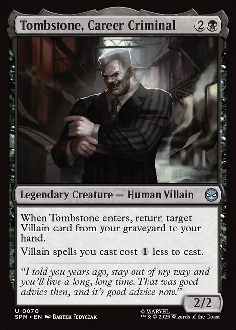 Tombstone, Career Criminal 70