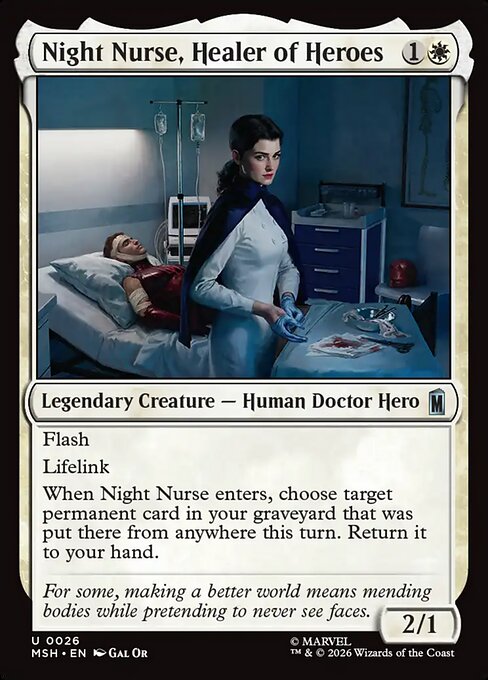 Night Nurse, Healer of Heroes 26