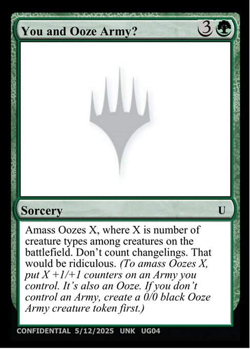 You and Ooze Army? UG04a