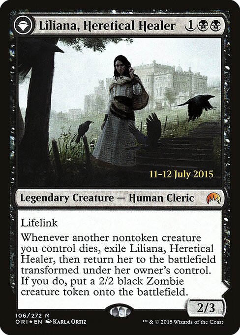 Liliana, Heretical Healer // Liliana, Defiant Necromancer 106s