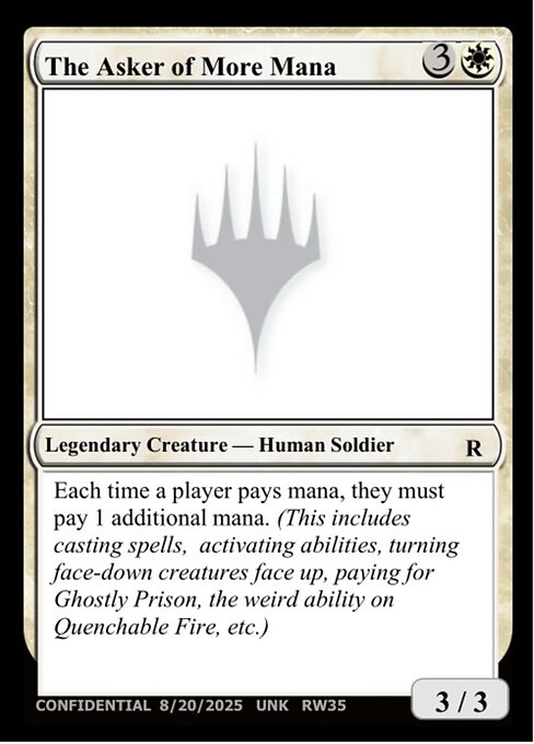 The Asker of More Mana RW35b