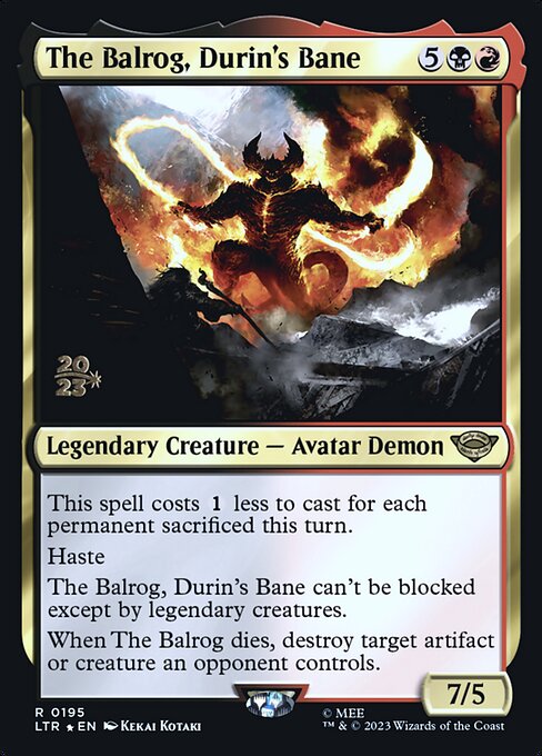 The Balrog, Durin's Bane 195s