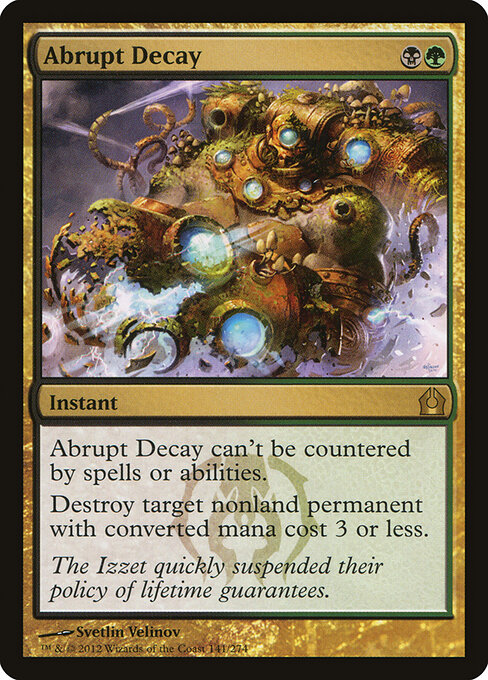 Abrupt Decay 141