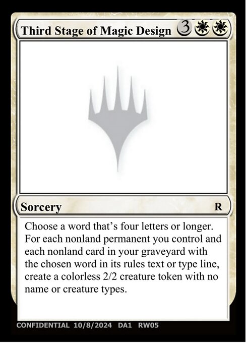 Third Stage of Magic Design RW05f