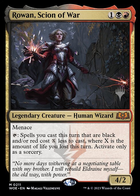 Rowan, Scion of War 211p