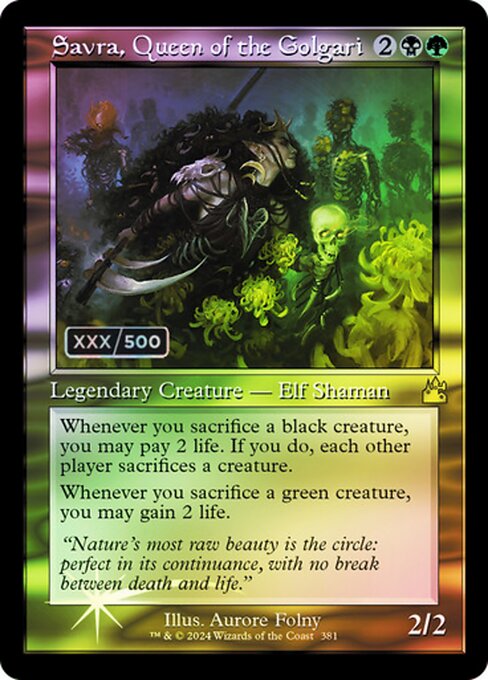 Savra, Queen of the Golgari 381z