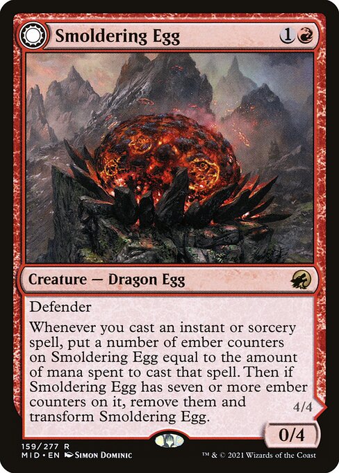 Smoldering Egg // Ashmouth Dragon 159