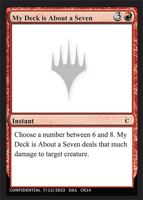 My Deck is About a Seven CR14a