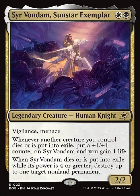 Syr Vondam, Sunstar Exemplar 231