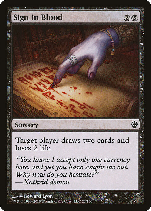 Sign in Blood 25