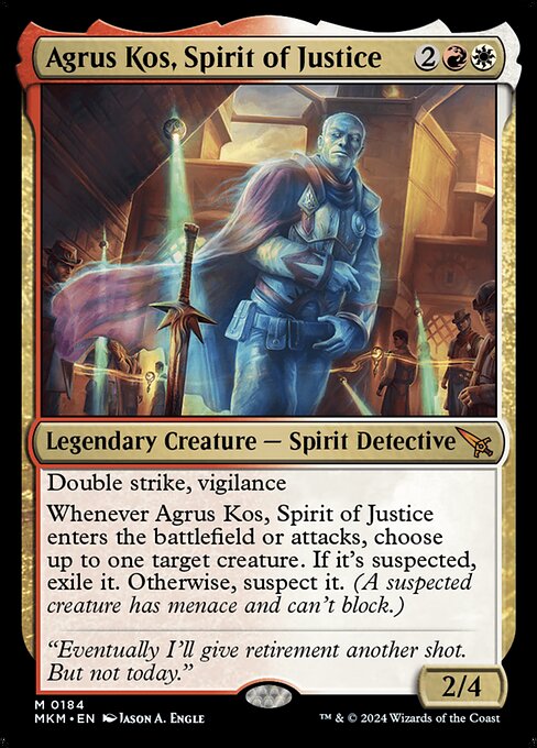 Agrus Kos, Spirit of Justice 184