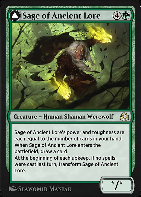 Sage of Ancient Lore // Werewolf of Ancient Hunger 211
