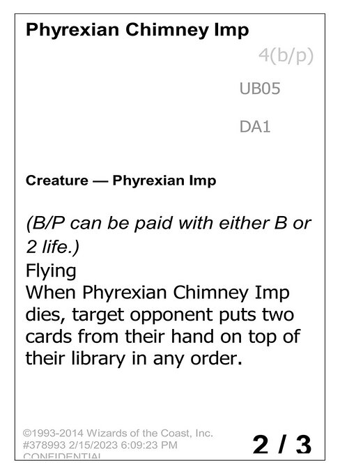 Phyrexian Chimney Imp UB05