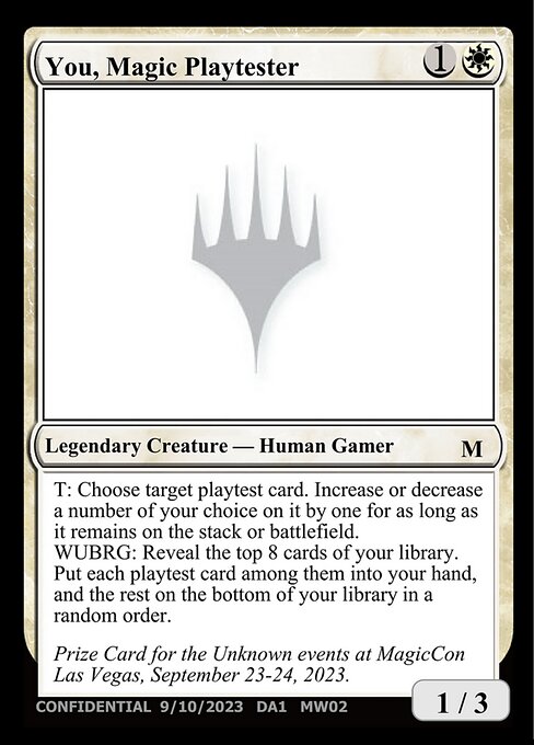 You, Magic Playtester MW02