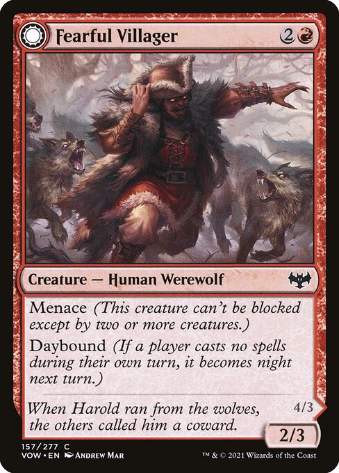 Fearful Villager // Fearsome Werewolf 157