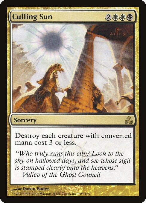 Culling Sun 109