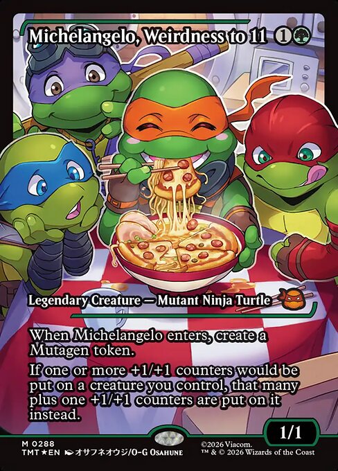 Michelangelo, Weirdness to 11 288