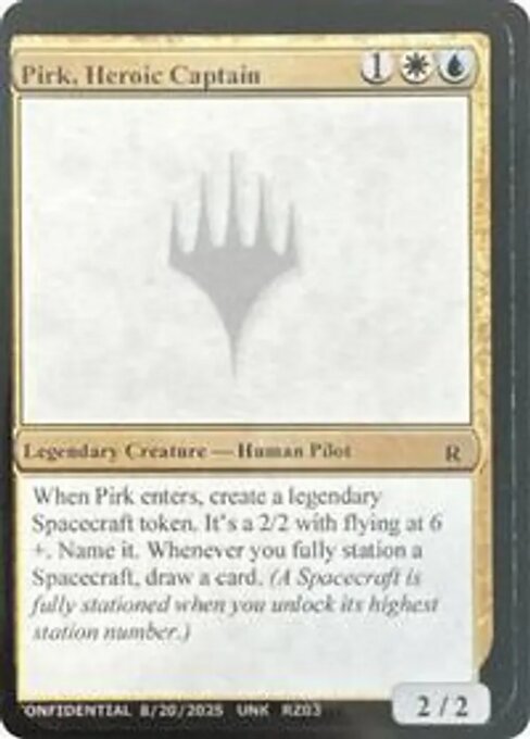 Pirk, Heroic Captain RZ03n
