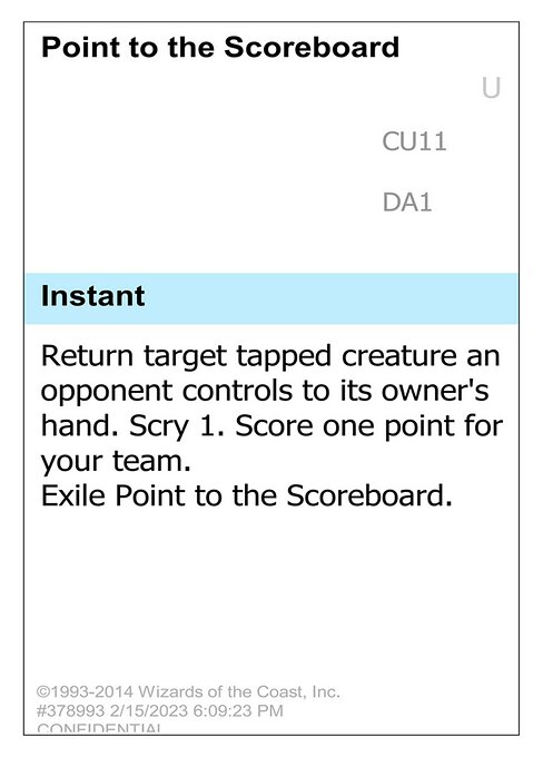 Point to the Scoreboard CU11