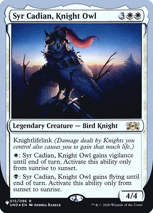 Syr Cadian, Knight Owl 9