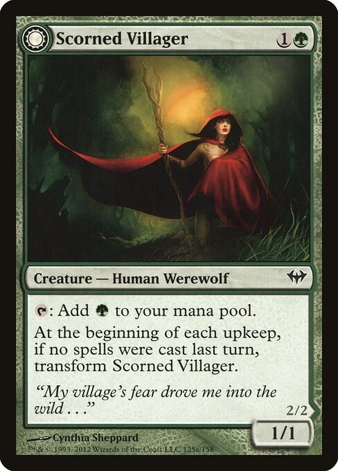 Scorned Villager // Moonscarred Werewolf 125