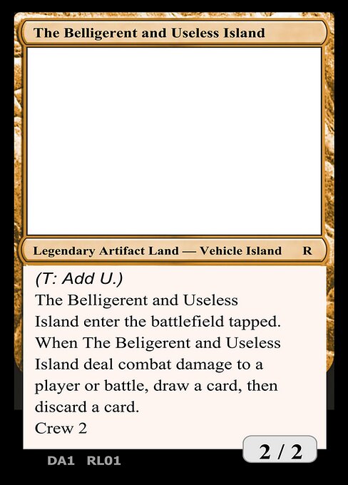 The Belligerent and Useless Island RL01a