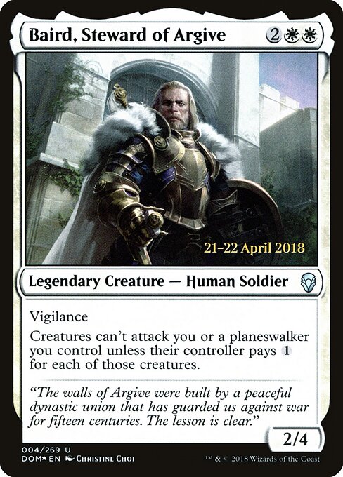 Baird, Steward of Argive 4s